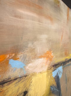 Chihuahua Land, Contemporary Abstract Landscape, Oil Painting on Paper