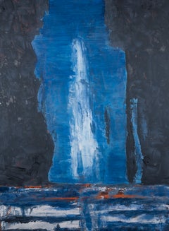 Evanescence, Contemporary Abstract Landscape, Oil Painting on Paper