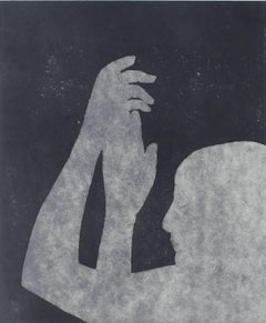 "Georgia O'Keefe in the Deep Blue II" Monotype, 2015