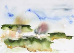 Tomales Bay, Marin, CA Watercolor Landscape