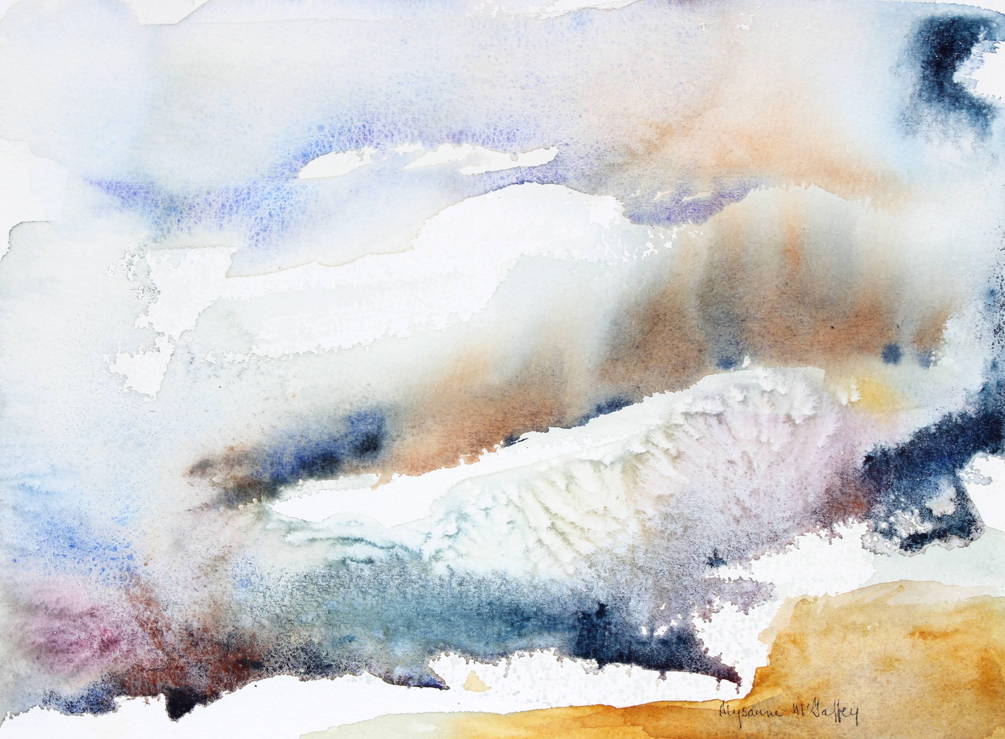 Alysanne McGaffey Abstract Drawing - "Coast Current" Pacifica, CA 