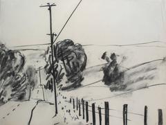 California Highway Charcoal Landscape