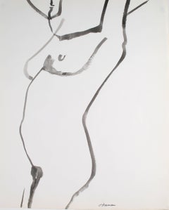 Minimalist Figure Study in Ink, 1976