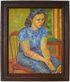 "Portrait of a Young Woman" Oil on Canvas, 1949