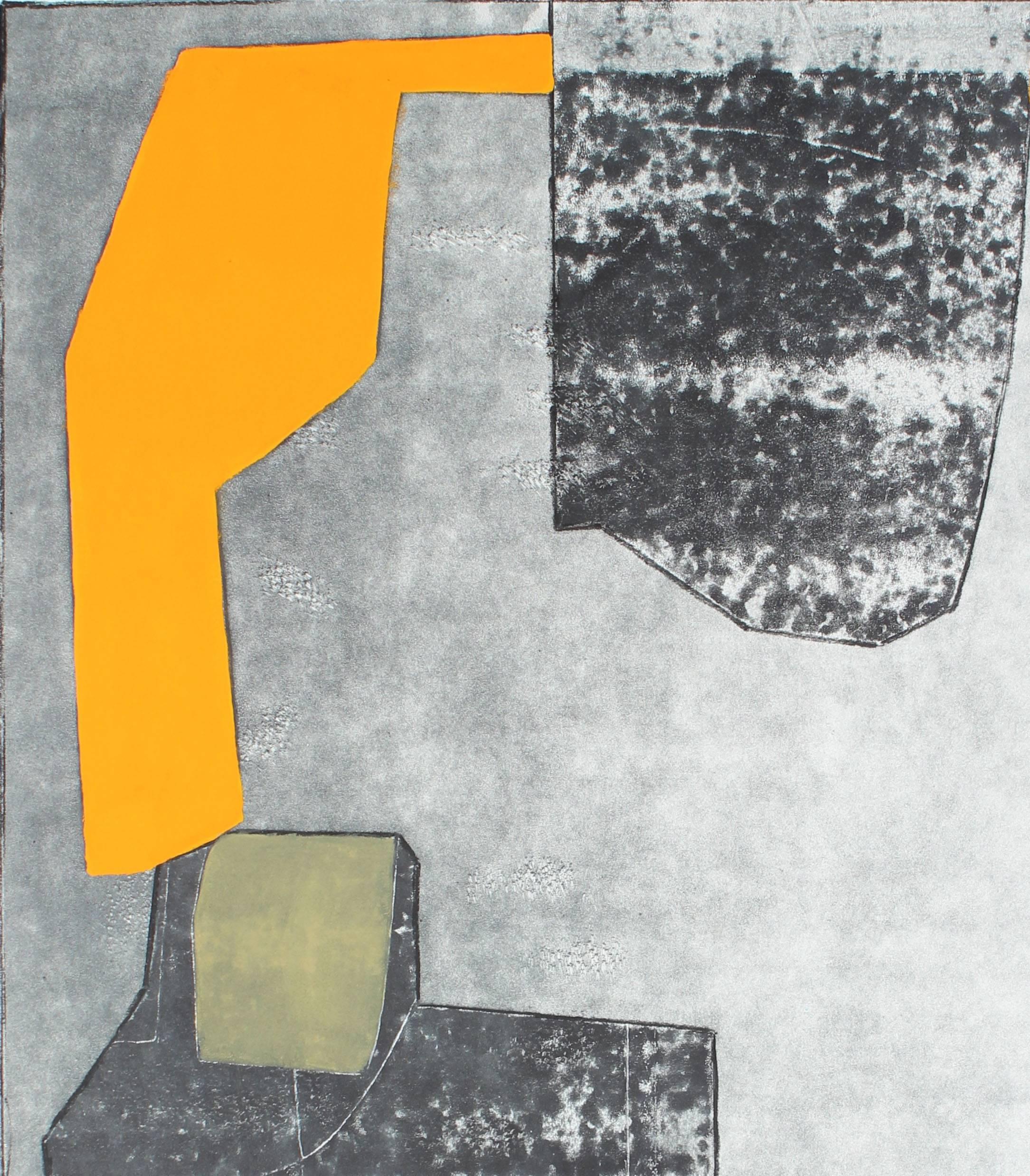 Rob Delamater Abstract Drawing - "Hello, Marigold" Abstract Monoprint, 2015