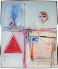 "Dilemma" Large Mid Century Oil 9