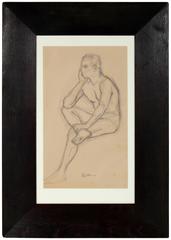 Graphite Study of a Seated Man