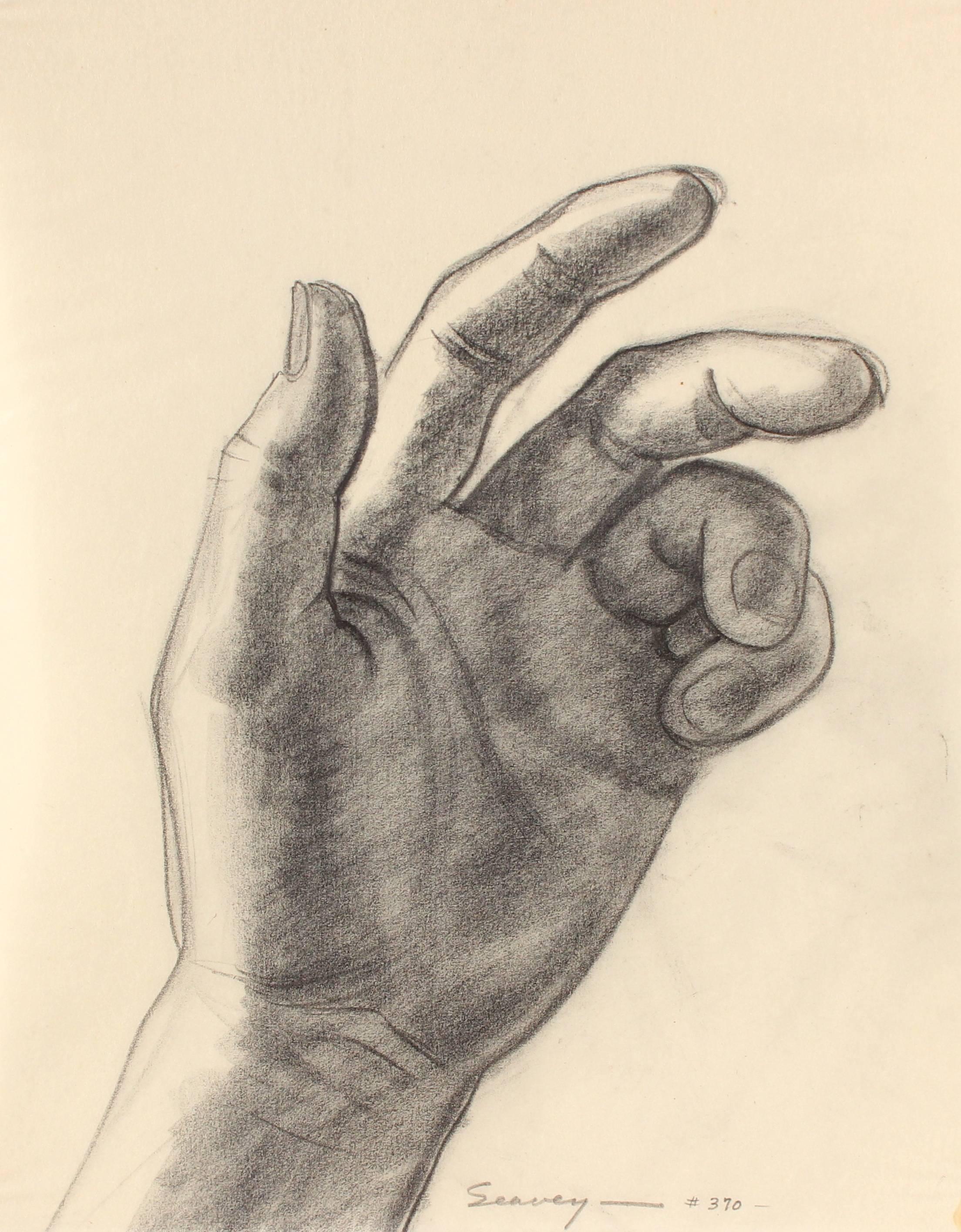 Clyde F. Seavey Sr. Figurative Art - Study of a Hand in Graphite