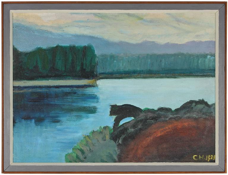 Charles Hutson "Cloudy Day on the Pearl River" Louisiana Oil Painting