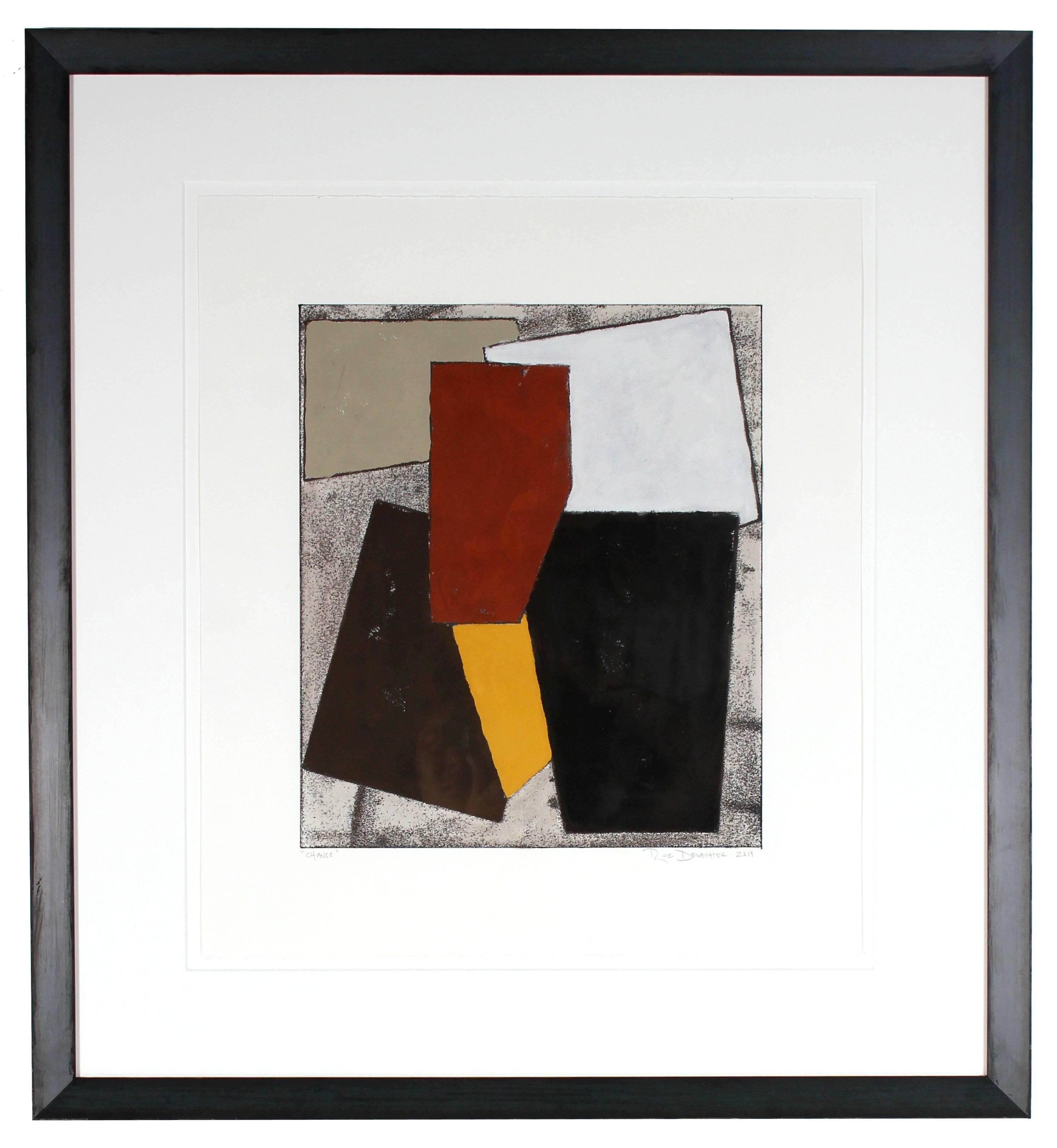 Rob Delamater Abstract Drawing - "Chance" Geometric Abstract