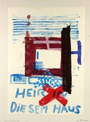 "Here in This House #6" Mixed Media Lithograph