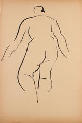 Modernist Nude Ink Figure 7