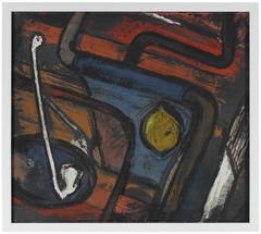 Abstract Expressionist Still Life in Gouache, Circa 1940s