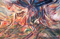 Large Abstract Expressionist Oil Painting, 1980