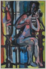 "The Face in the Mirror" Cubist Figure