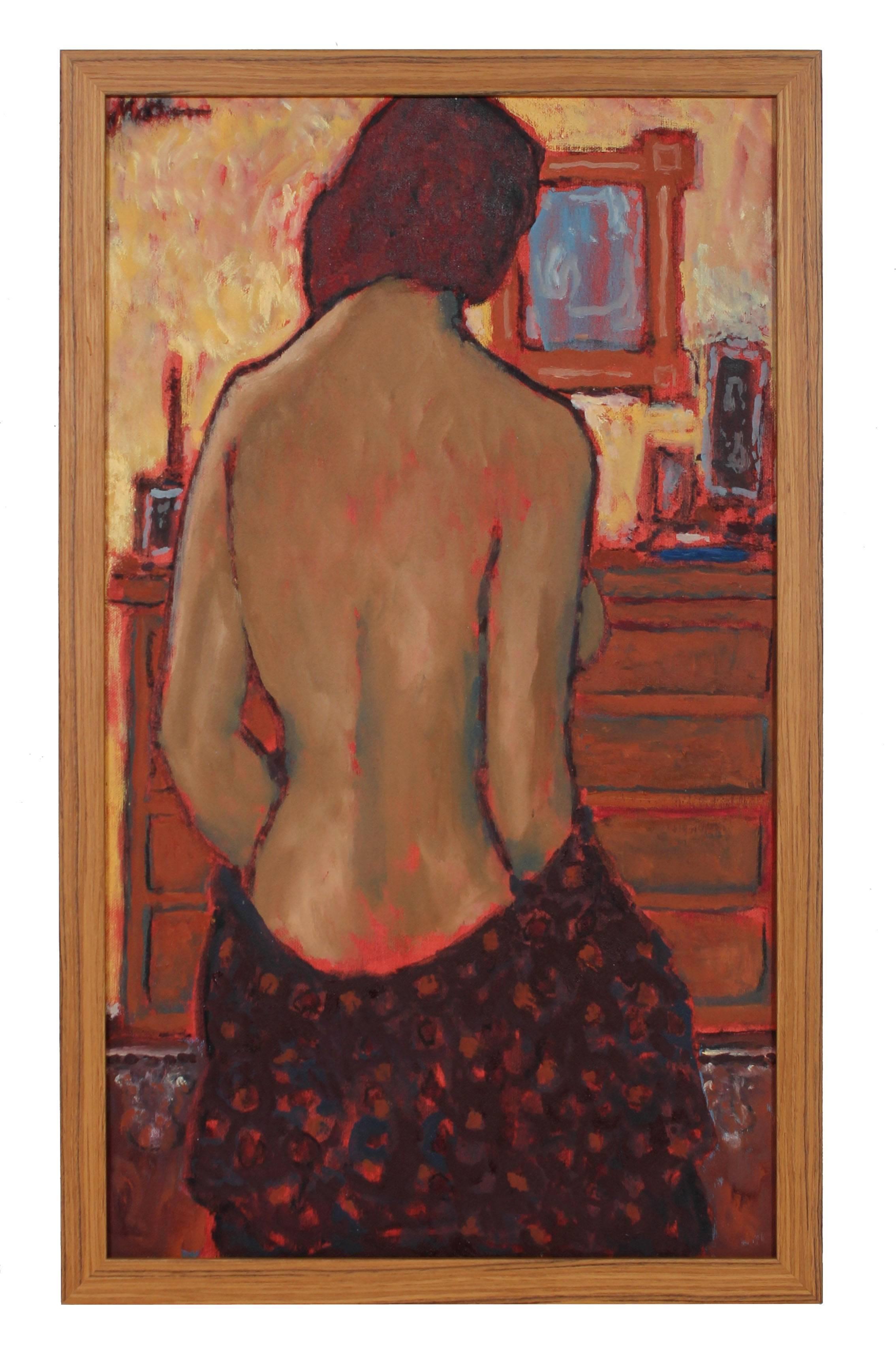 Rip Matteson Nude Painting - "Dresser" Modernist Oil