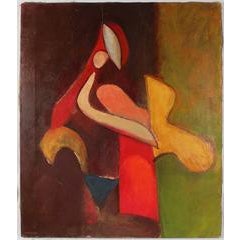 Deconstructed Cubist Figure in Oil 3