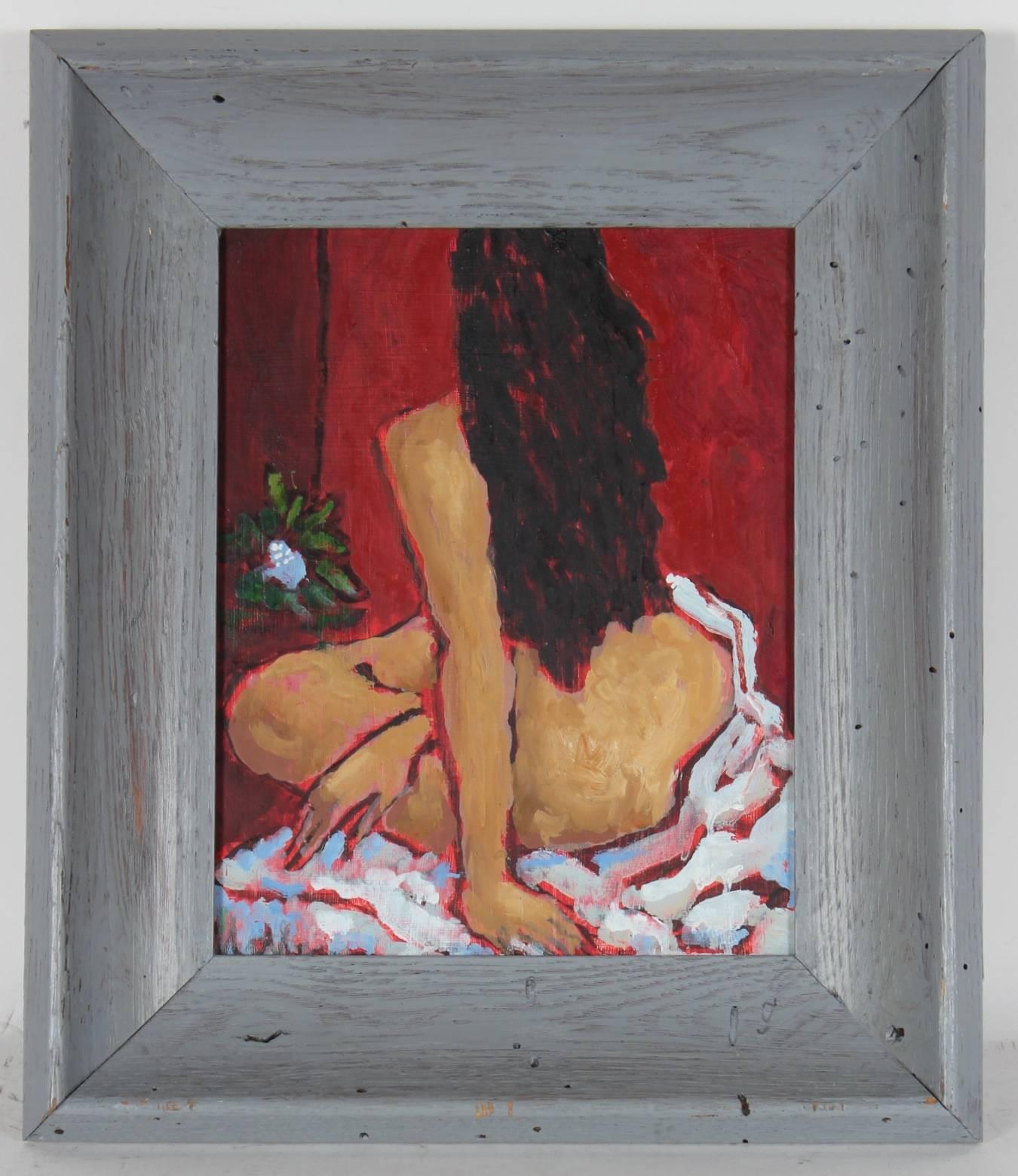 Rip Matteson Nude Painting - Seated Figure with Red