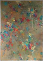 "Cacophony", Large Abstract Oil Painting, Late 20th Century