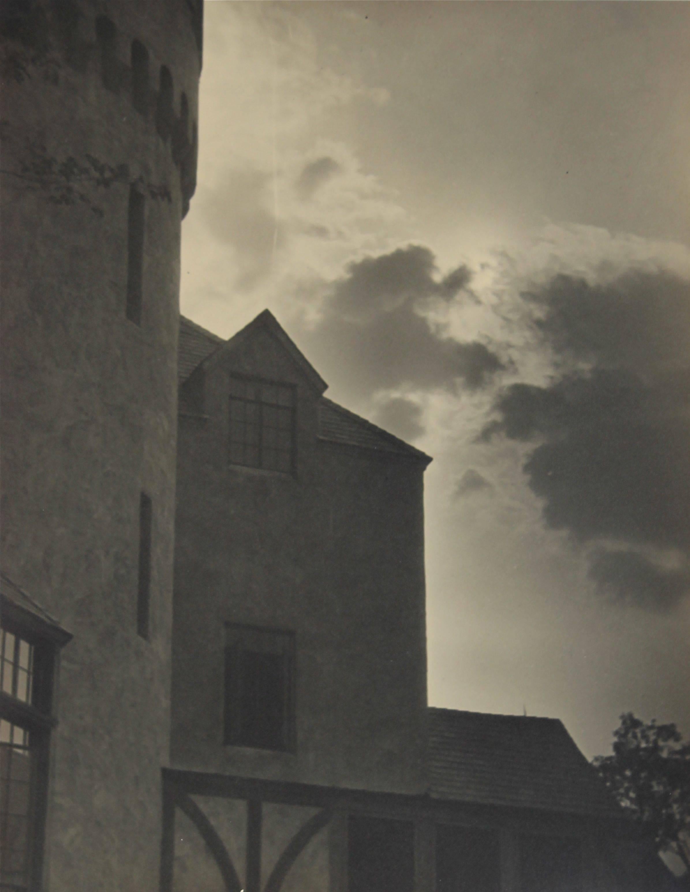 Dr. F.W. Buraky Black and White Photograph - Castle & Clouds Photograph, Circa 1920