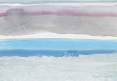 "Cerulean Horizon at Sea Ranch" Abstract Watercolor, 2016