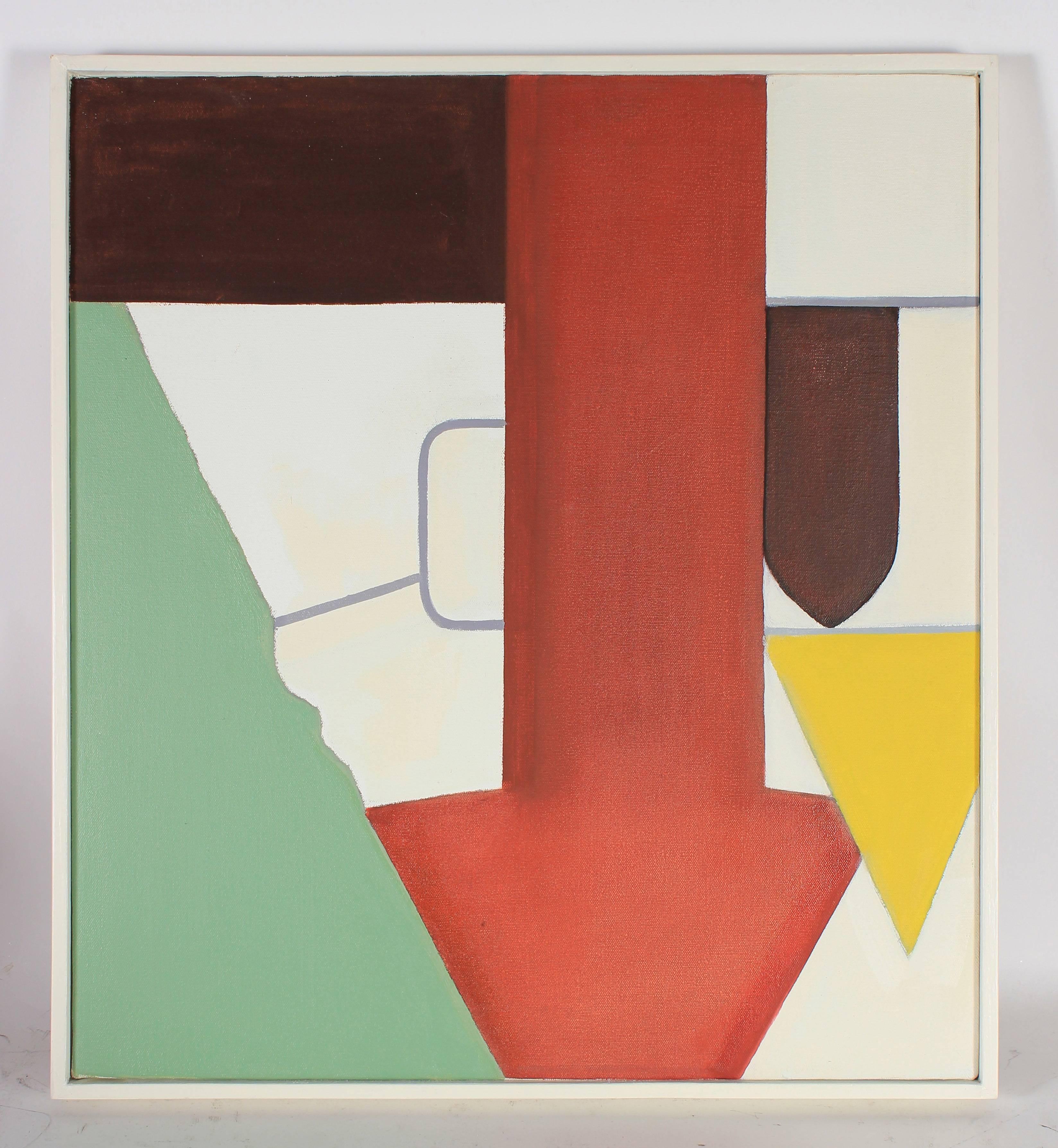 Seymour Tubis Abstract Painting - "Delphi" Abstract Oil Painting, 1990