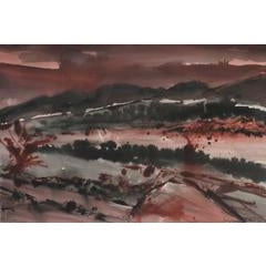 Abstracted Crimson Landscape 2