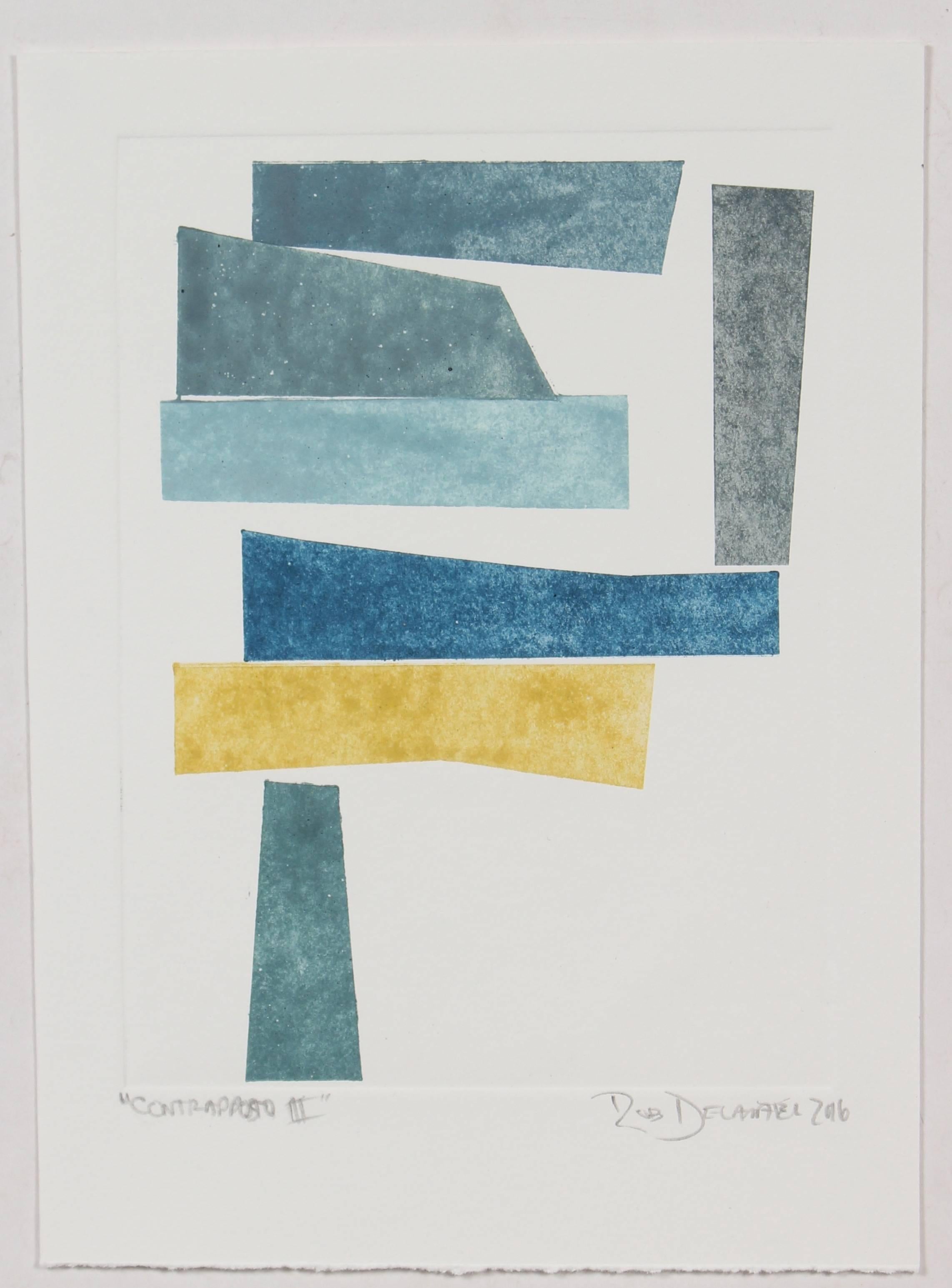 Rob Delamater Abstract Print - "Contrapposto III" Monotype