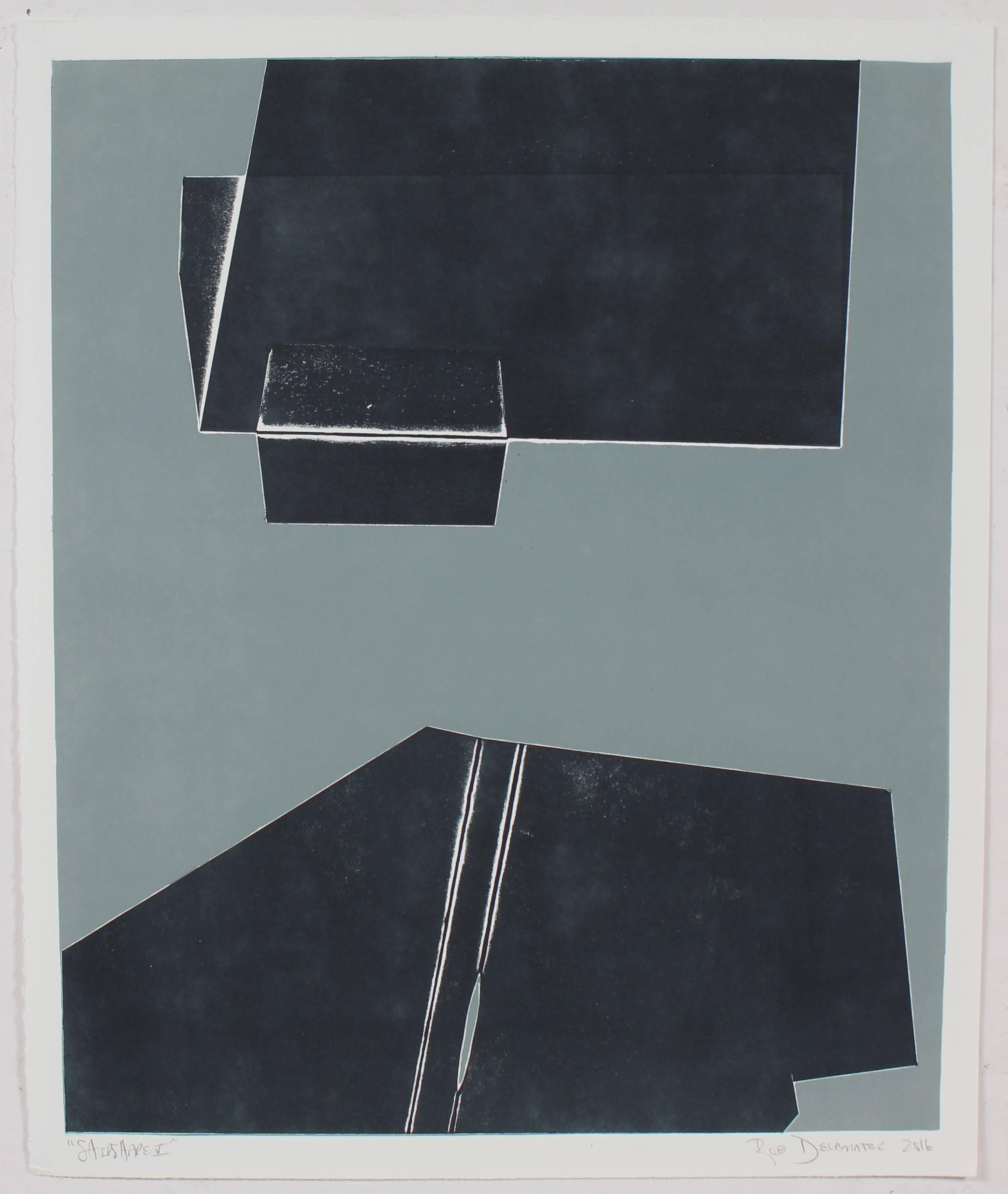 Rob Delamater Abstract Drawing - "Shipshape V" Monotype