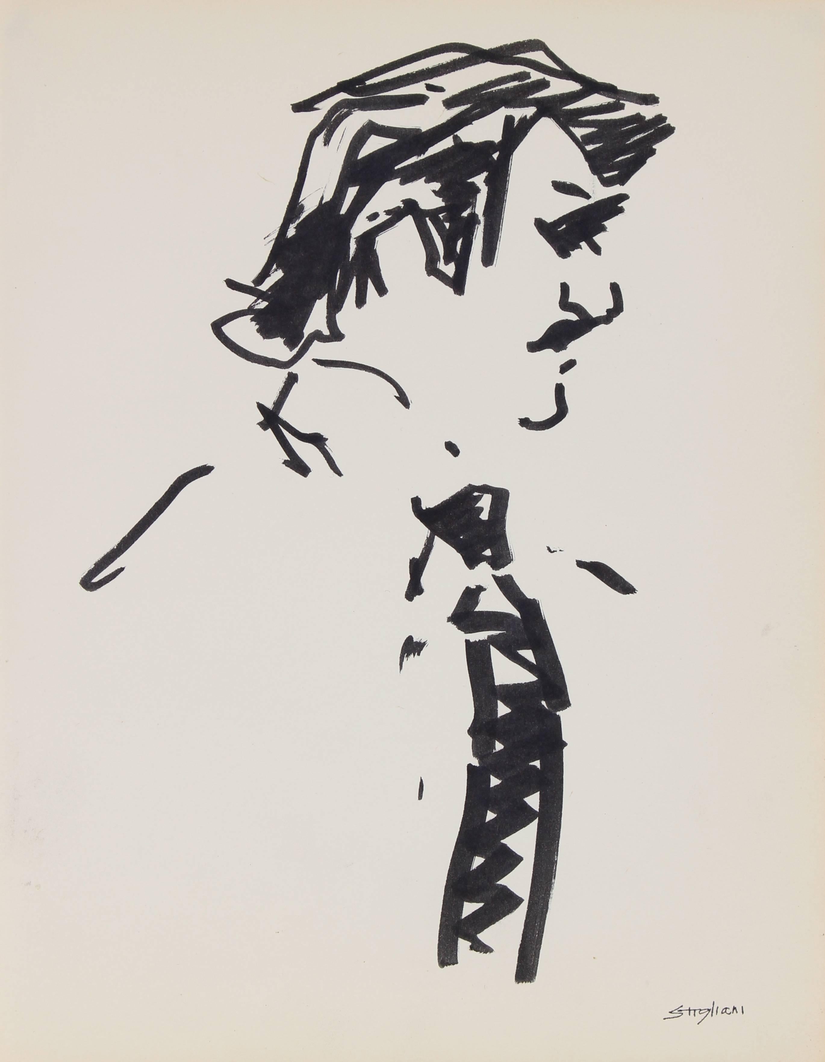 Portrait of a Man in a Tie - Art by Pasquale Patrick Stigliani