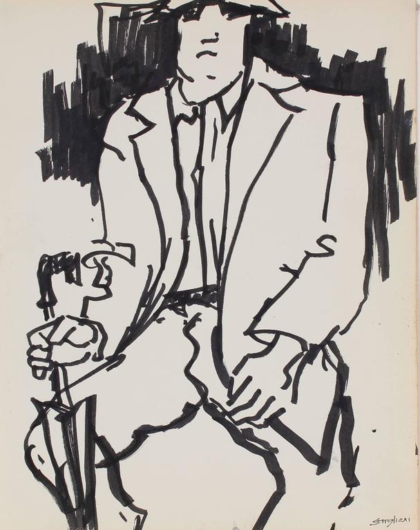 Pasquale Patrick Stigliani Portrait - Man on the Subway, New York