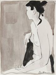 "Merav" Ink & Charcoal Nude 2