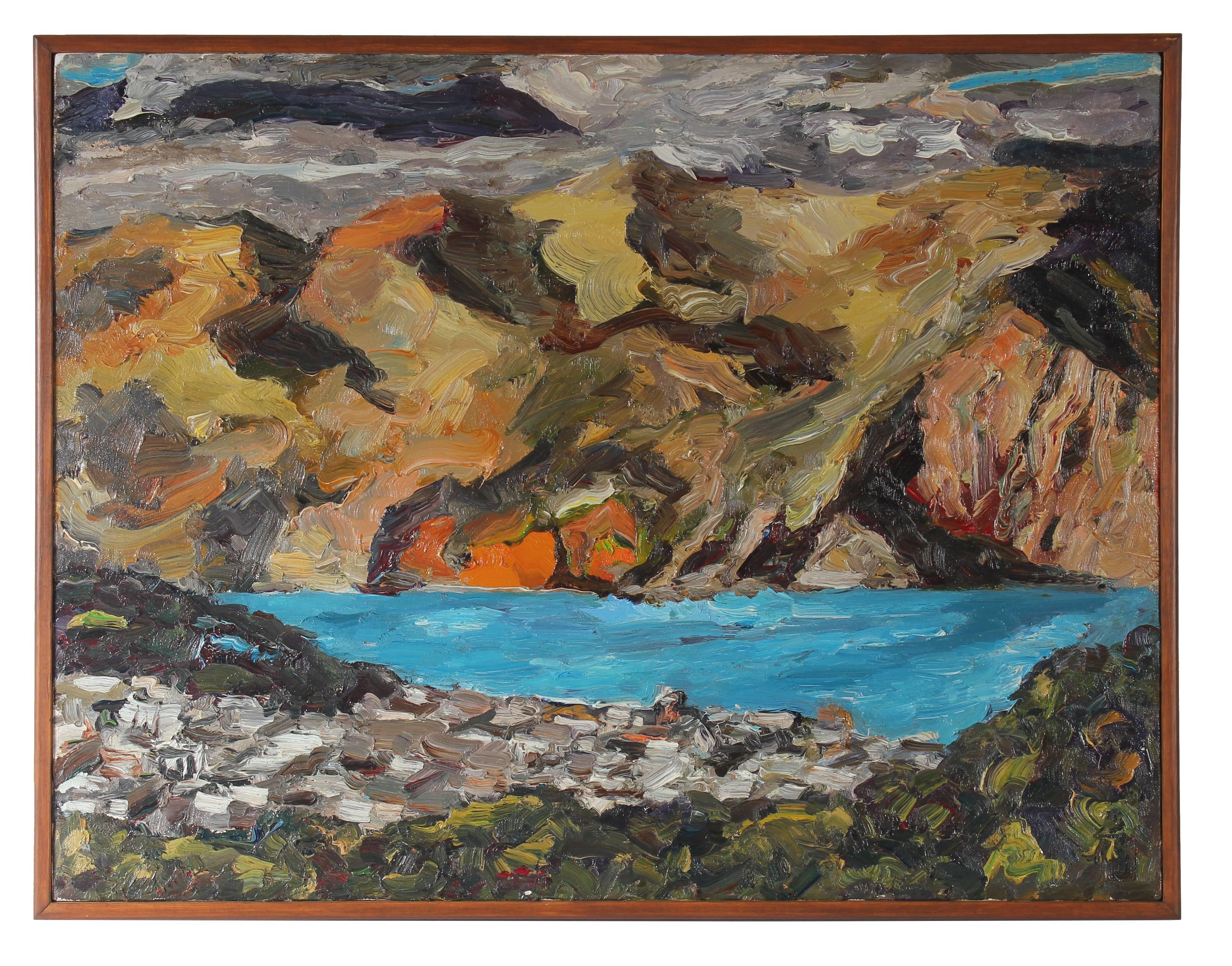 Jack Freeman Landscape Painting - "Cliffs of Marin"