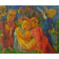 Expressionist Figures in Oil 12