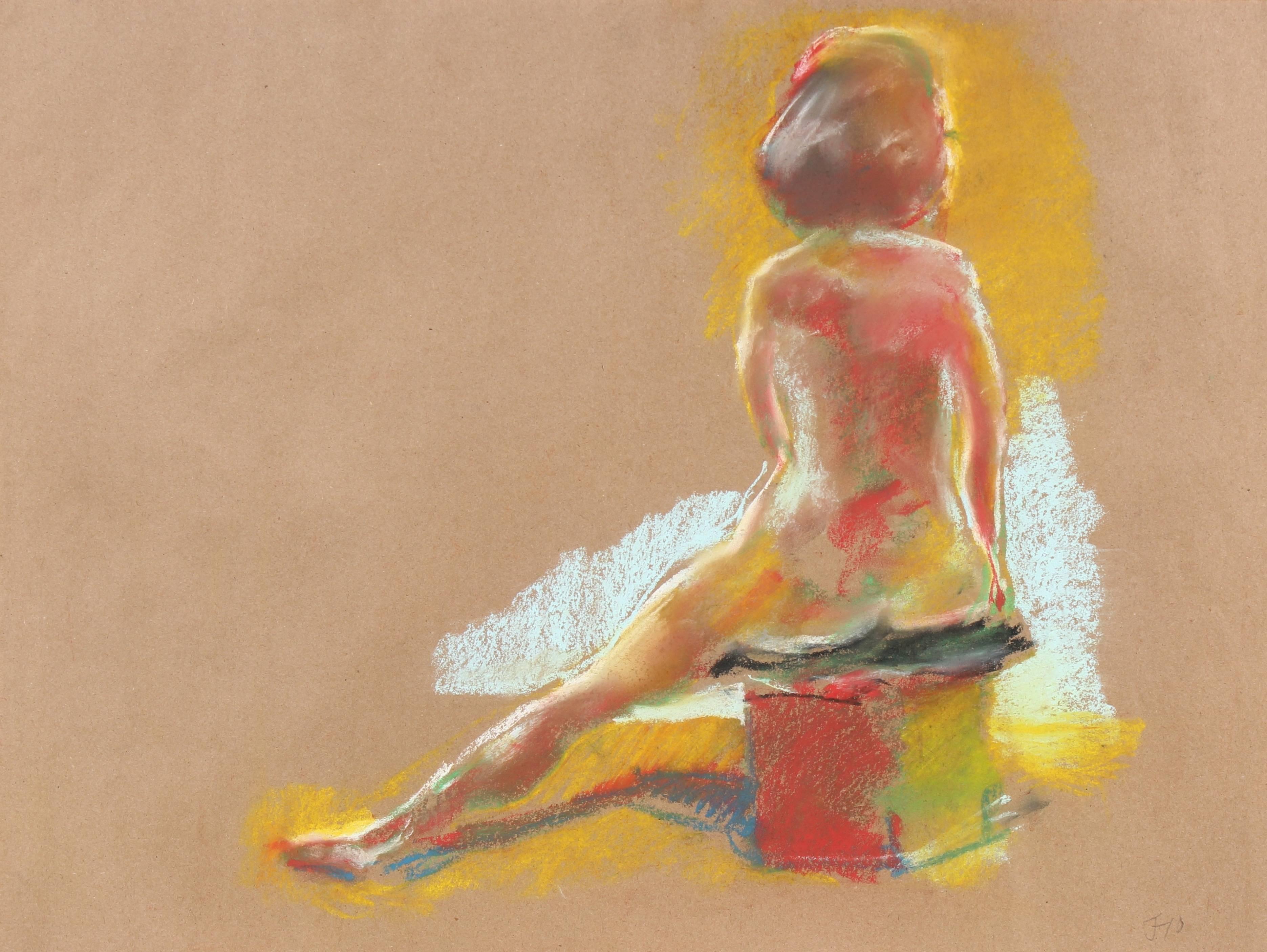 Jack Freeman Nude - Figure Study in Pastel, 1970