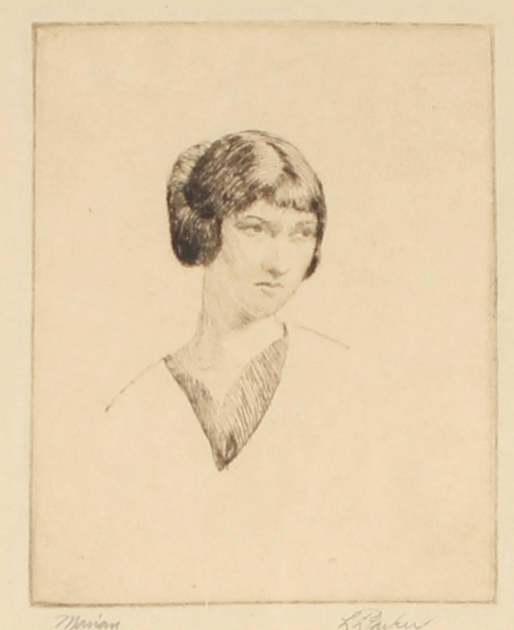 Lawton S. Parker Portrait Print - Portrait of a Woman