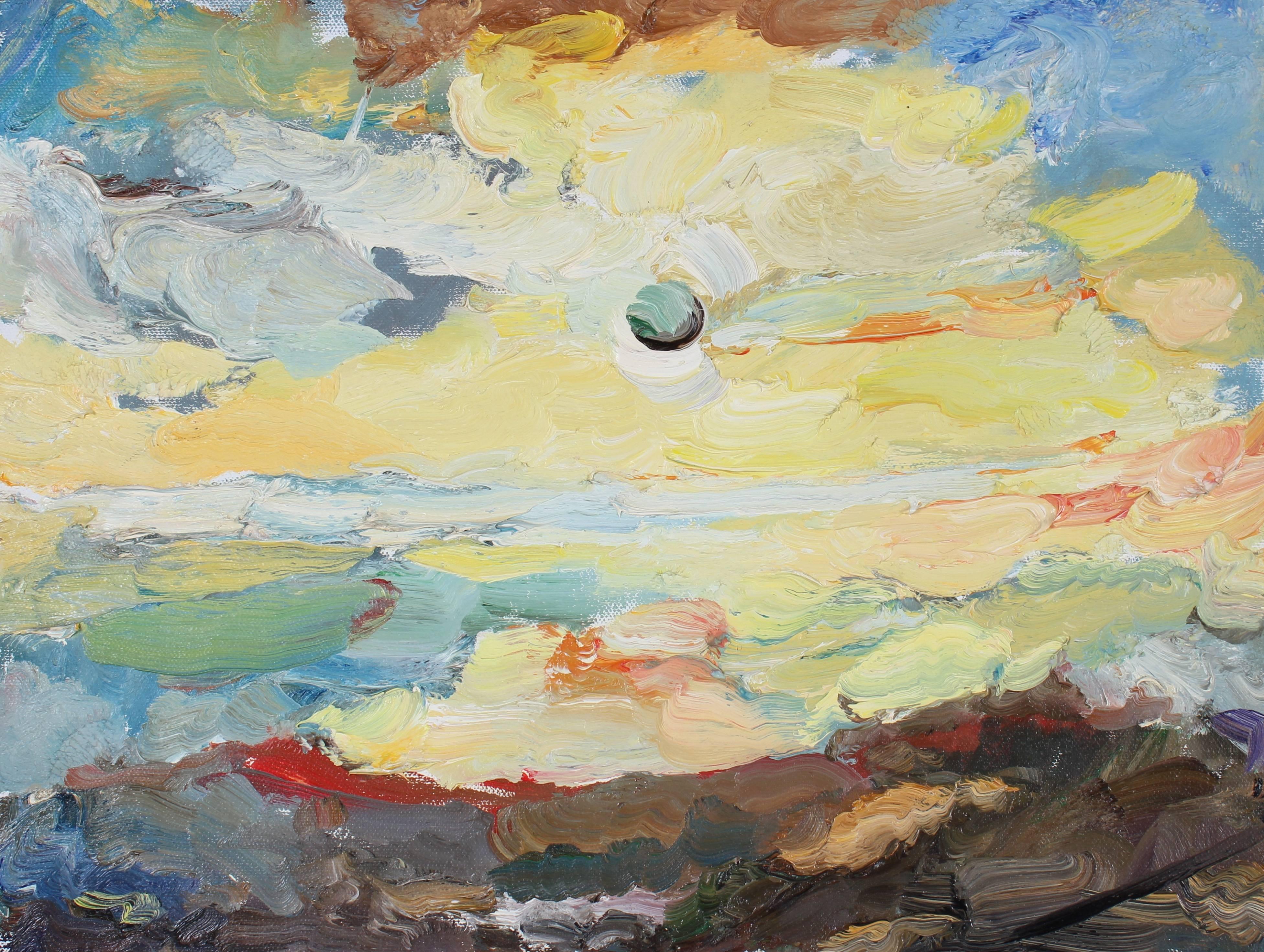 Jack Freeman Landscape Painting - "Sunset", San Francisco Landscape Oil Painting, 2010