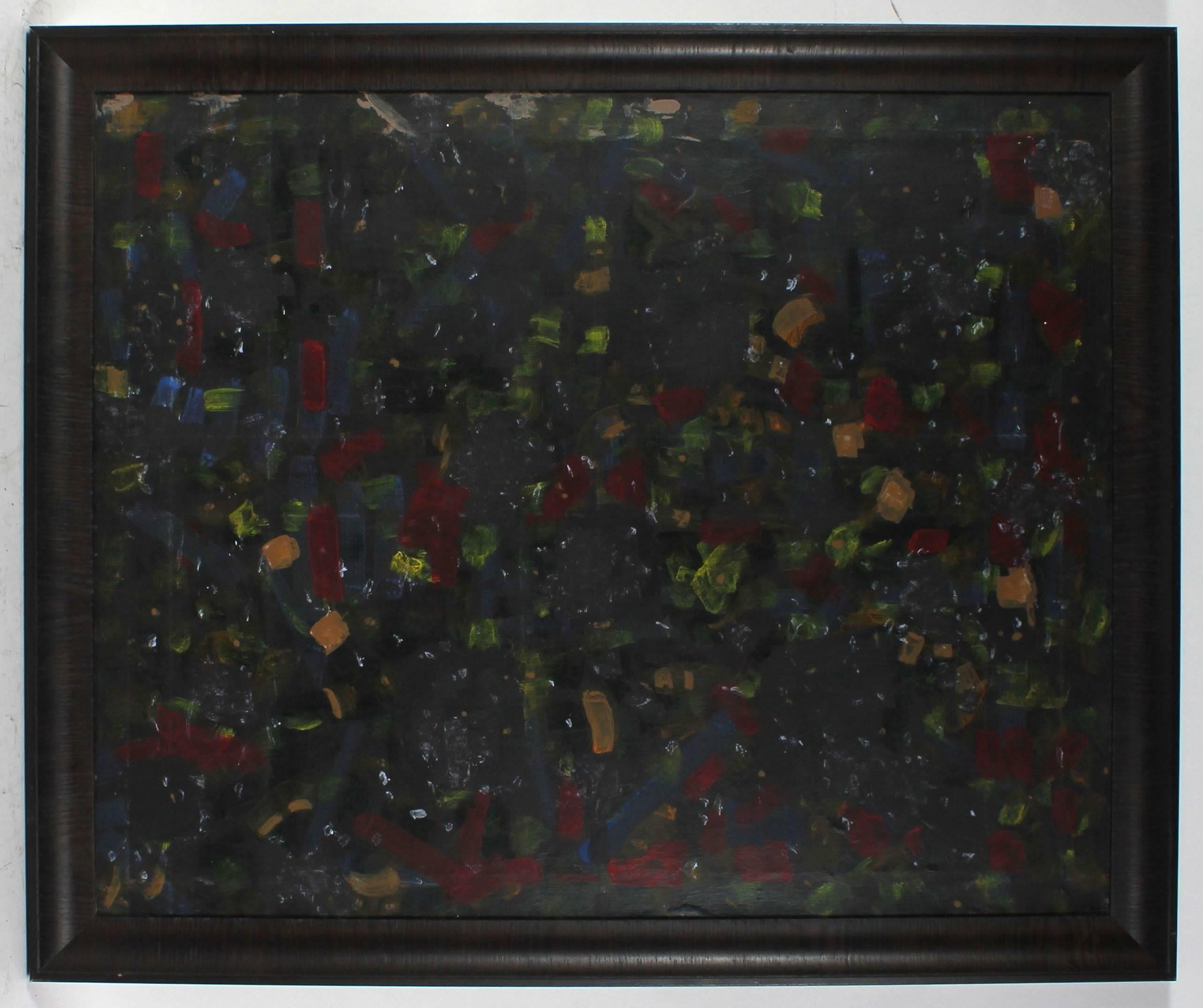 Wilfred H. Faulkner Abstract Painting - Abstract in Primary Colors, Acrylic Painting, 1960s
