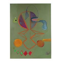 Large Abstract in Sage Green, Oil on Canvas, 1971 6