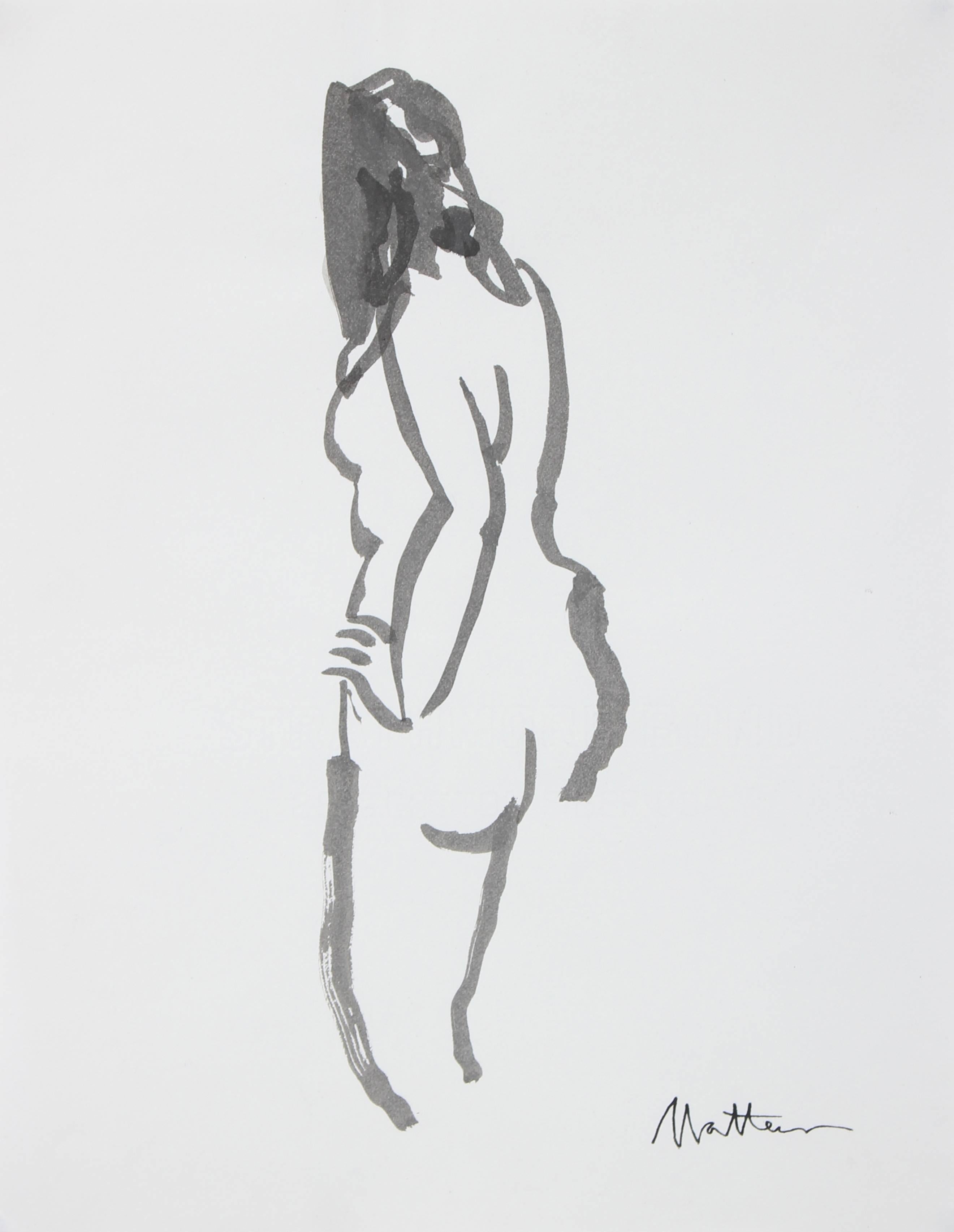 Rip Matteson Nude - Minimal Figure in Ink