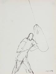 The Boxer, Ink on Paper, 1958