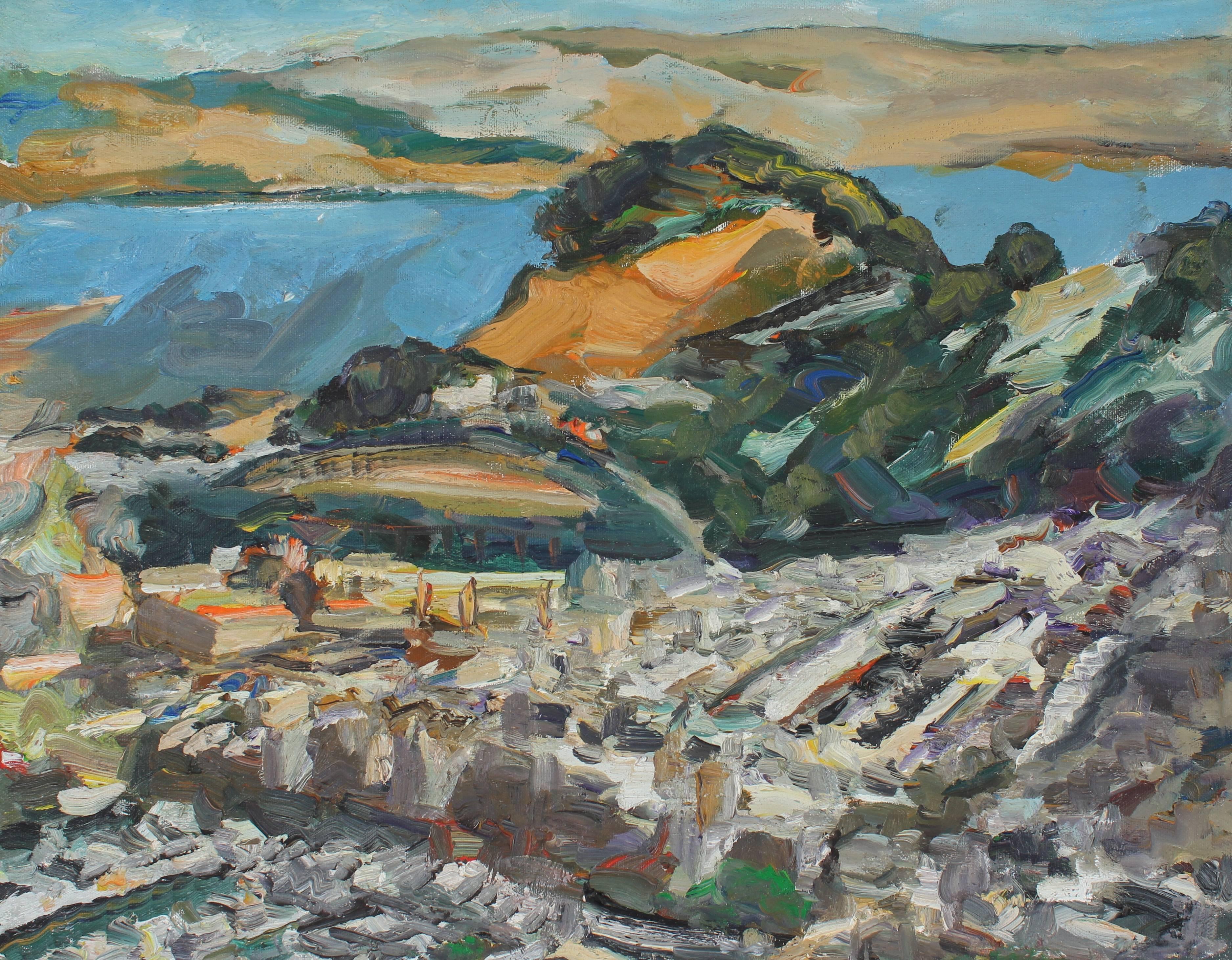 Jack Freeman Landscape Painting - San Francisco Cityscape and Bay
