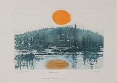 "Arctic Sun" Mountain Lake Scene, 1981