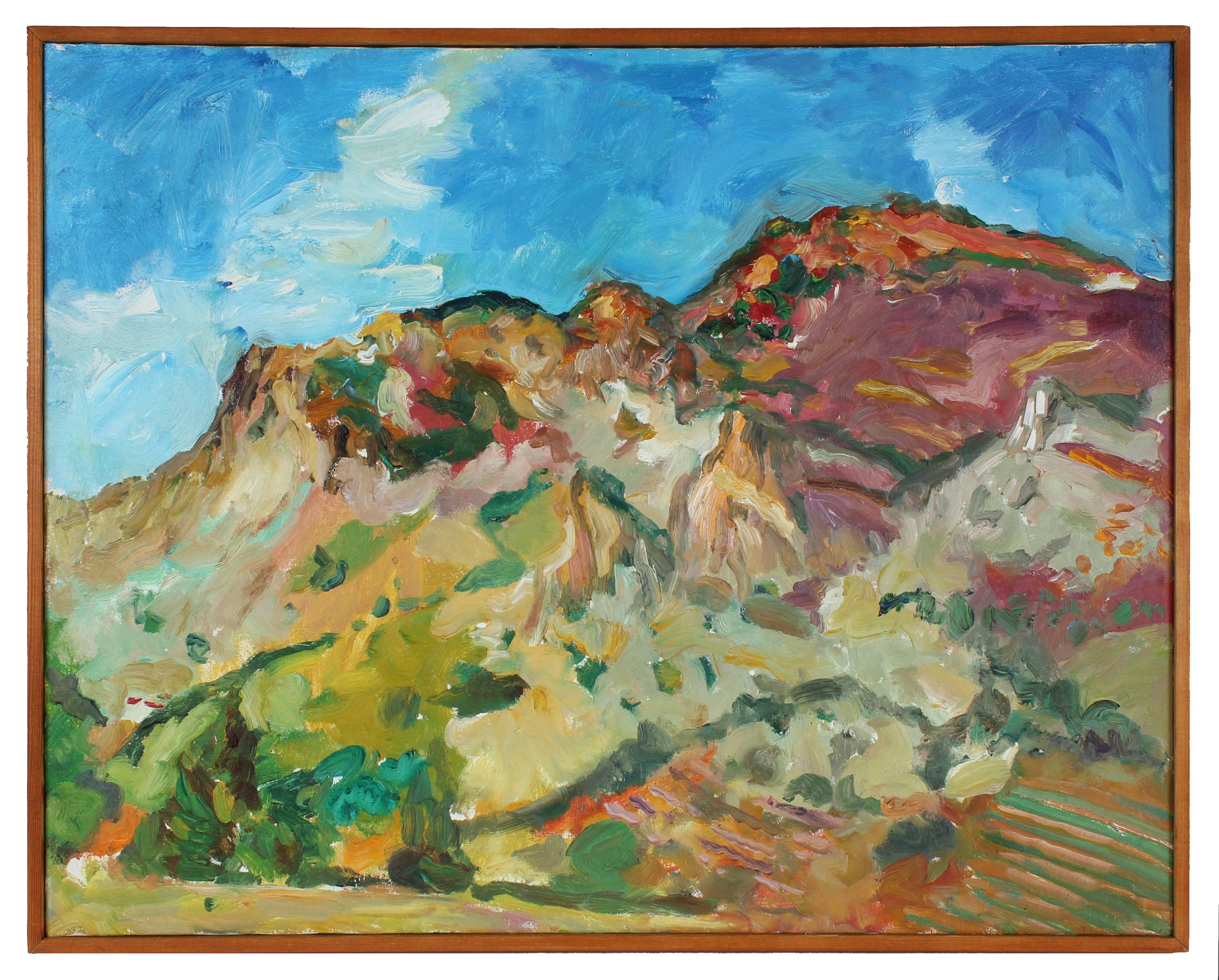 Jack Freeman Landscape Painting - "Palasades" New Mexico Landscape