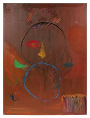Large Abstract in Sienna 12