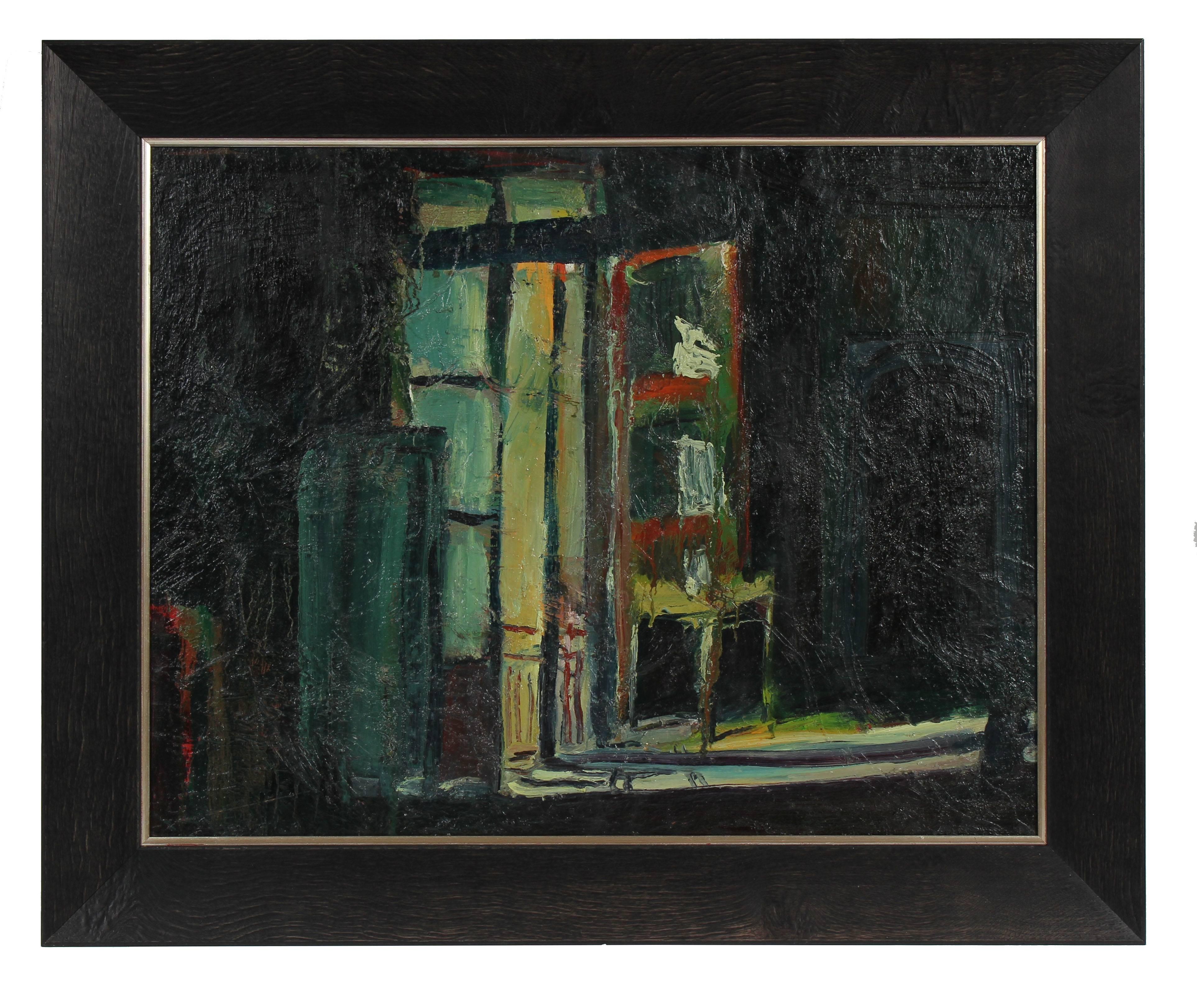 Jane Rades Interior Painting - Sunlight Through a Window, Oil Painting, 1965