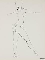 Portrait of a Dancer in Ink, 1974