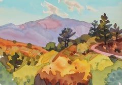 "Palmer Park, Colorado" Watercolor Landscape, 20th Century