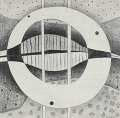 Framed Monochromatic Abstract in Graphite, 1980