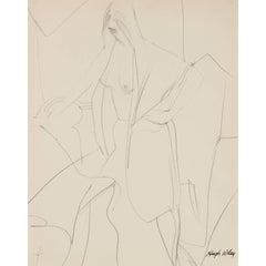Draped Nude in Graphite 1